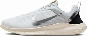 Nike Flex Experience Run 12 Women's Road Running Shoes (DV0746-101, White/Metallic Silver-SAIL-Coconut Milk) Size 12