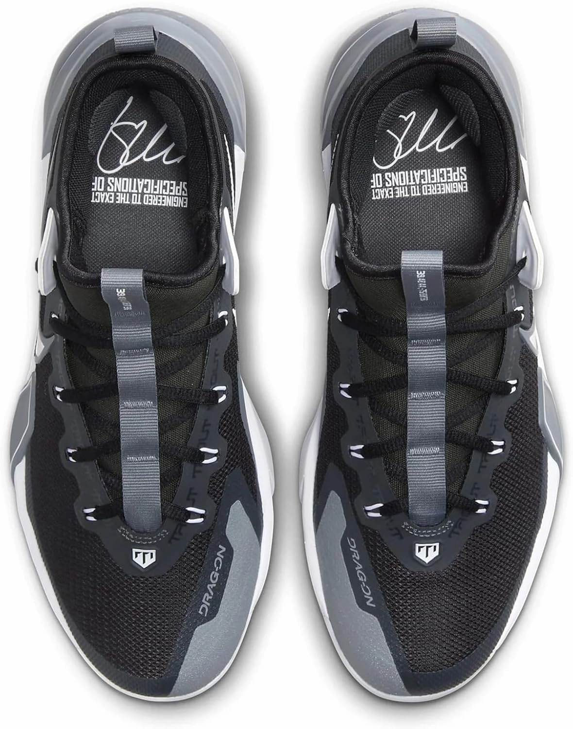 Nike Force Zoom Trout 9 Elite Baseball Cleats (FB2906-003, Black/Anthracite/White/Metallic Silver)