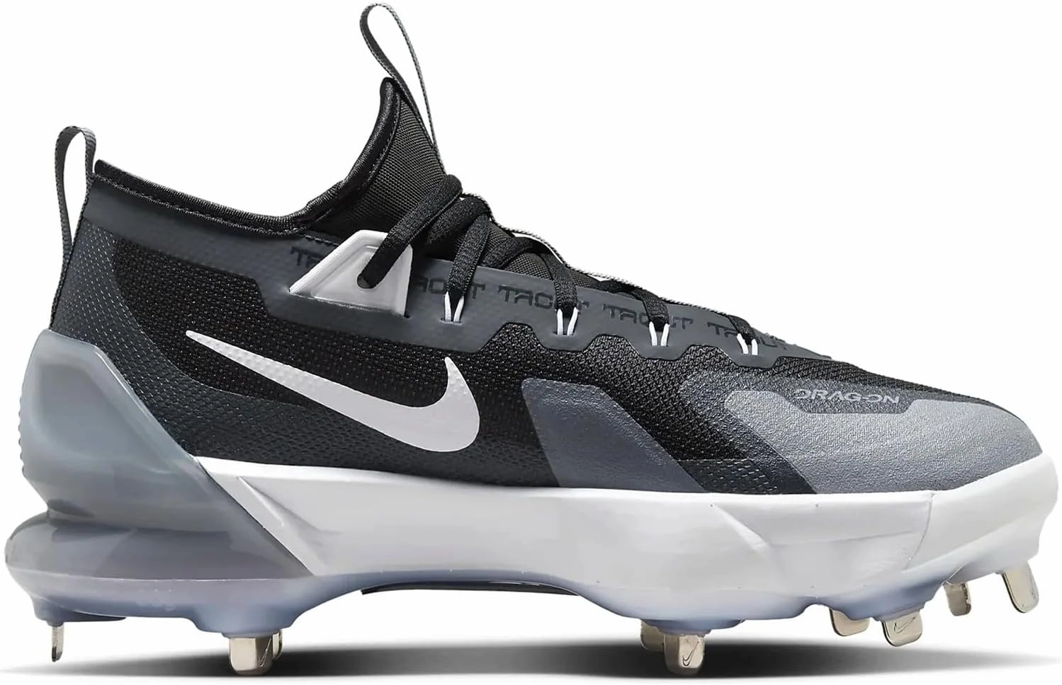 Nike Force Zoom Trout 9 Elite Baseball Cleats (FB2906-003, Black/Anthracite/White/Metallic Silver)