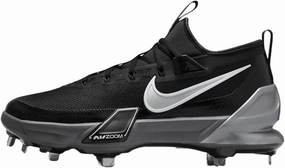 Nike Force Zoom Trout 9 Elite Baseball Cleats (FB2906-003, Black/Anthracite/White/Metallic Silver) Size 9.5