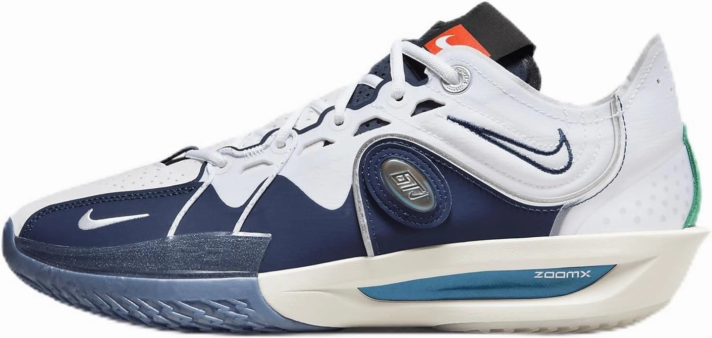 Nike G.T. Cut 3 ASW Basketball Shoes (FZ4645-100, White/Metallic Silver/Sail/Midnight Navy) Size 9.5
