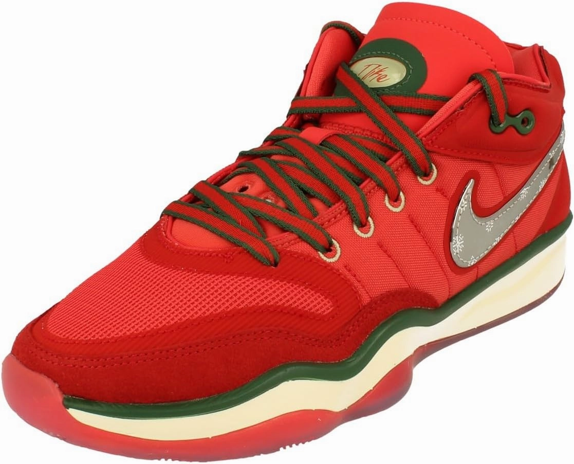 Nike G.T. Hustle 2 Men's Basketball Shoes (DJ9405-601, Track Red/Mystic Red/Fir/Metallic Silver) Size 9