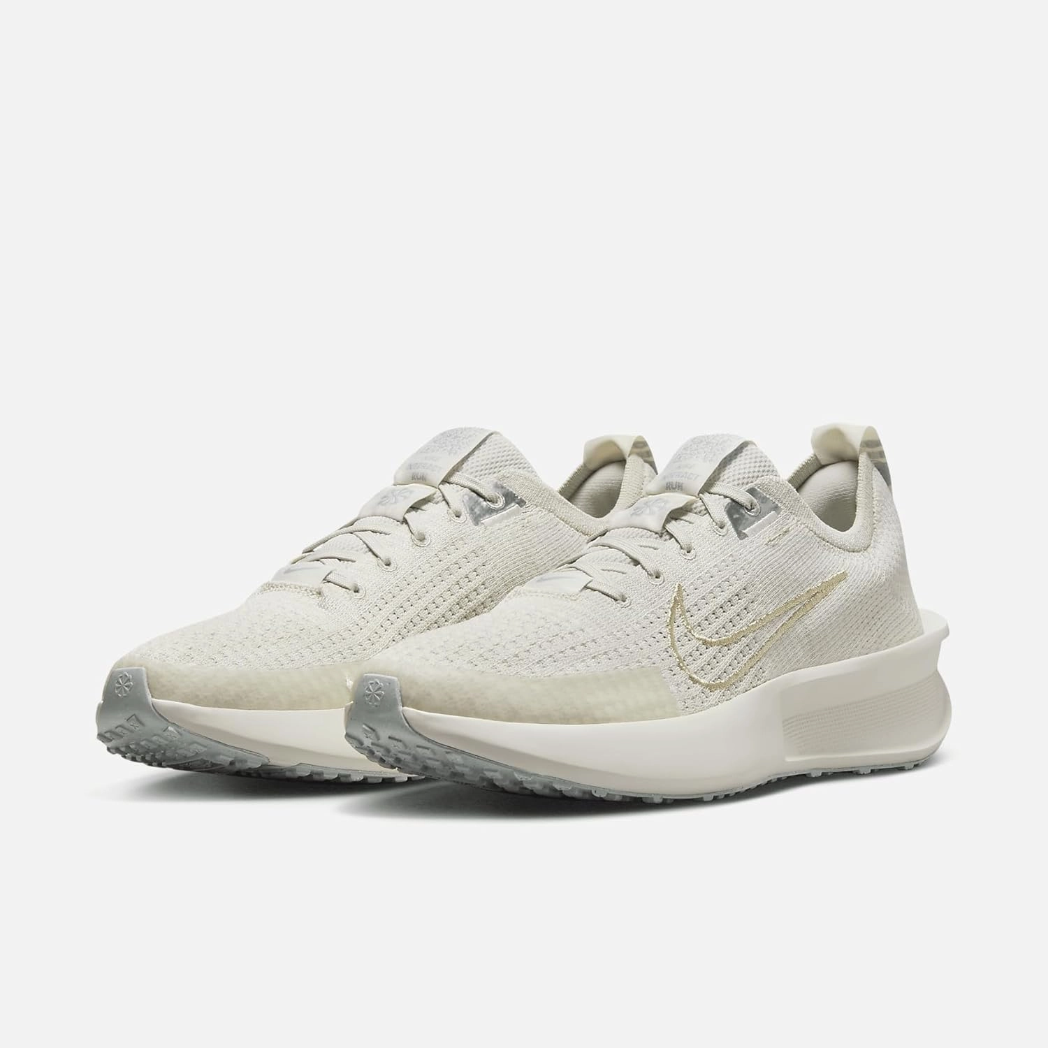 Nike Interact Run Women's Road Running Shoes (FD2292-009, Light Bone/Sail/Phantom/Metallic Gold)