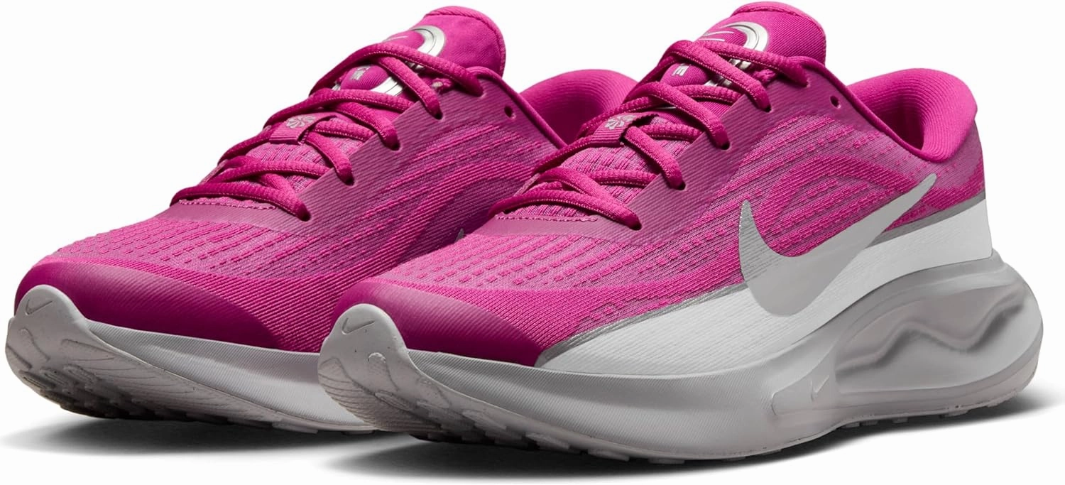 Nike Journey Run PRM Women's Road Running Shoes (FZ3090-500, Hot Fuchsia/Wolf Grey/Metallic Silver)