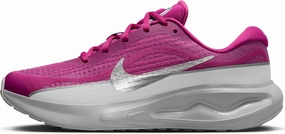 Nike Journey Run PRM Women's Road Running Shoes (FZ3090-500, Hot Fuchsia/Wolf Grey/Metallic Silver)