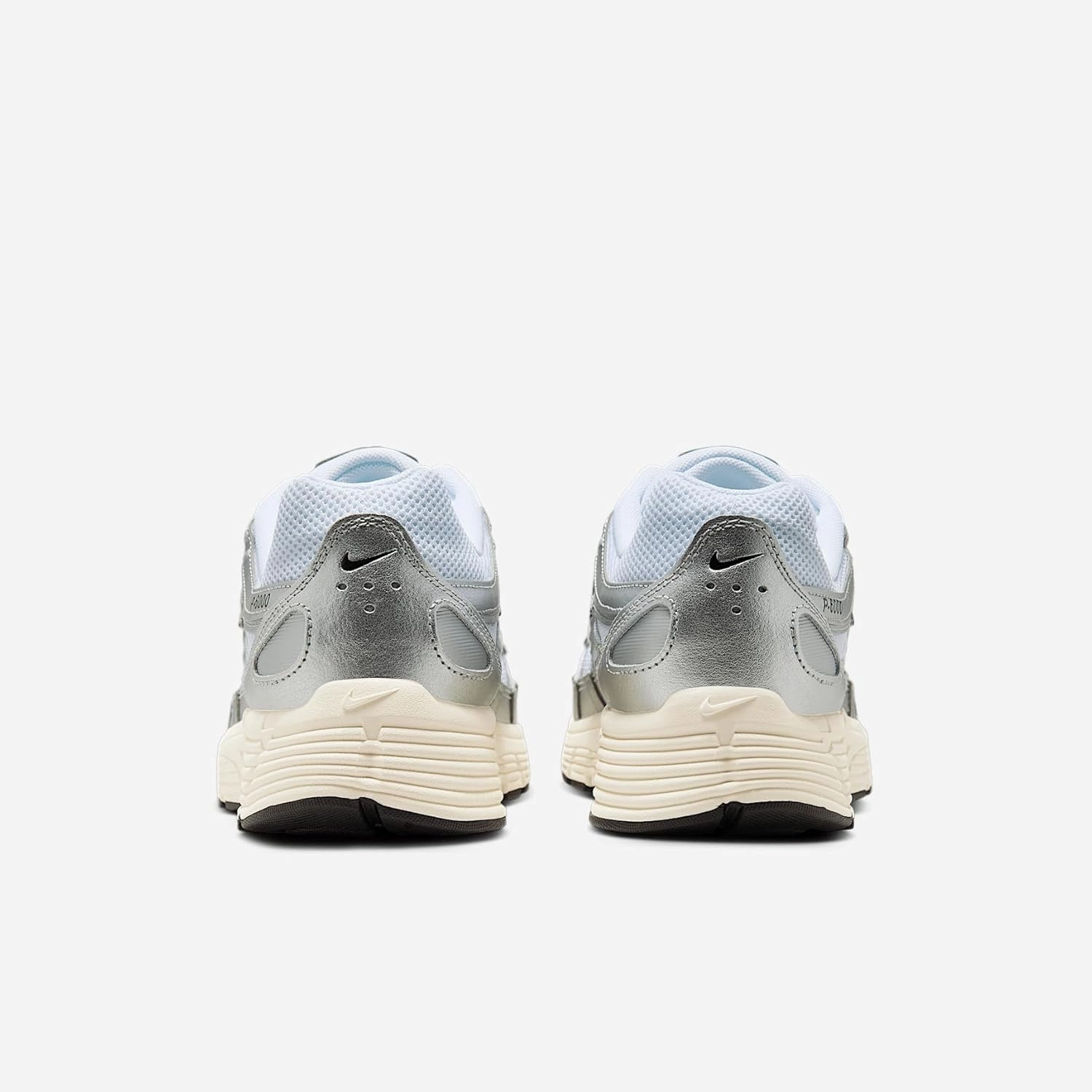 Nike P-6000 Shoes (CD6404-105, White/Metallic Silver/Flat Silver/Black)