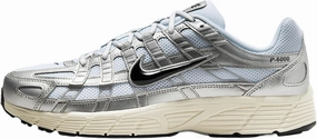 Nike P-6000 Shoes (CD6404-105, White/Metallic Silver/Flat Silver/Black)
