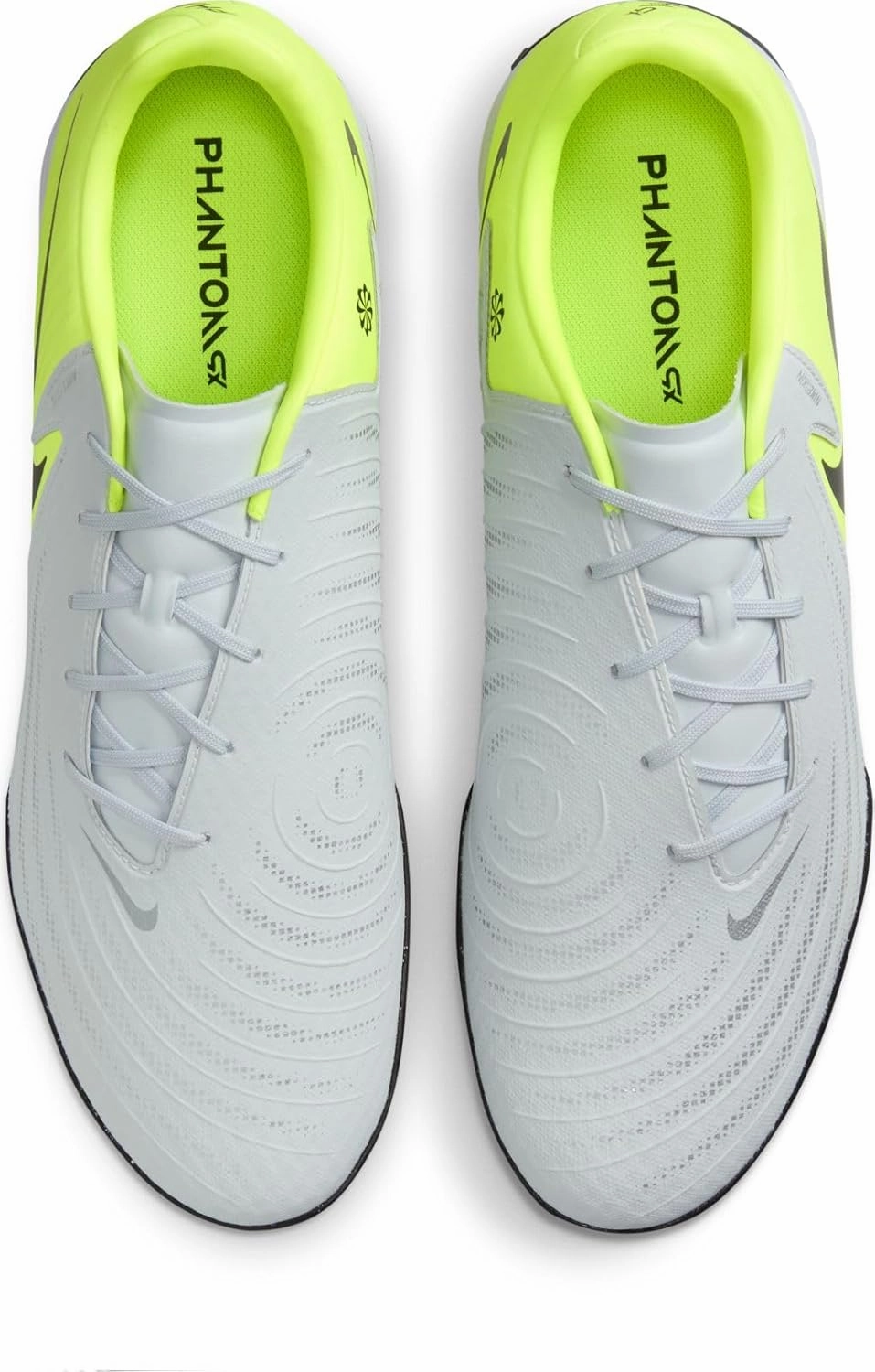 Nike Phantom GX 2 Academy TF Low-Top Soccer Shoes (FJ2577-003, Metallic Silver/Volt/Black)