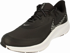 Nike Quest 3 Shield Mens Running Trainers CQ8894 Sneakers Shoes (UK 9.5 US 10.5 EU 44.5, Black Metallic Silver 001)