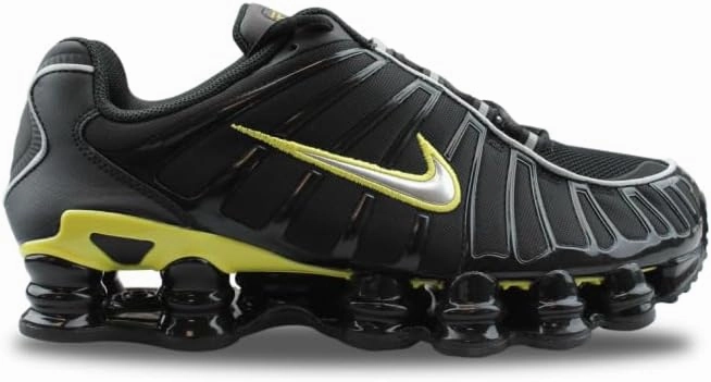 Nike Shox TL Men's Shoes (CN0151-002, Black/Dynamic Yellow/Metallic Silver)