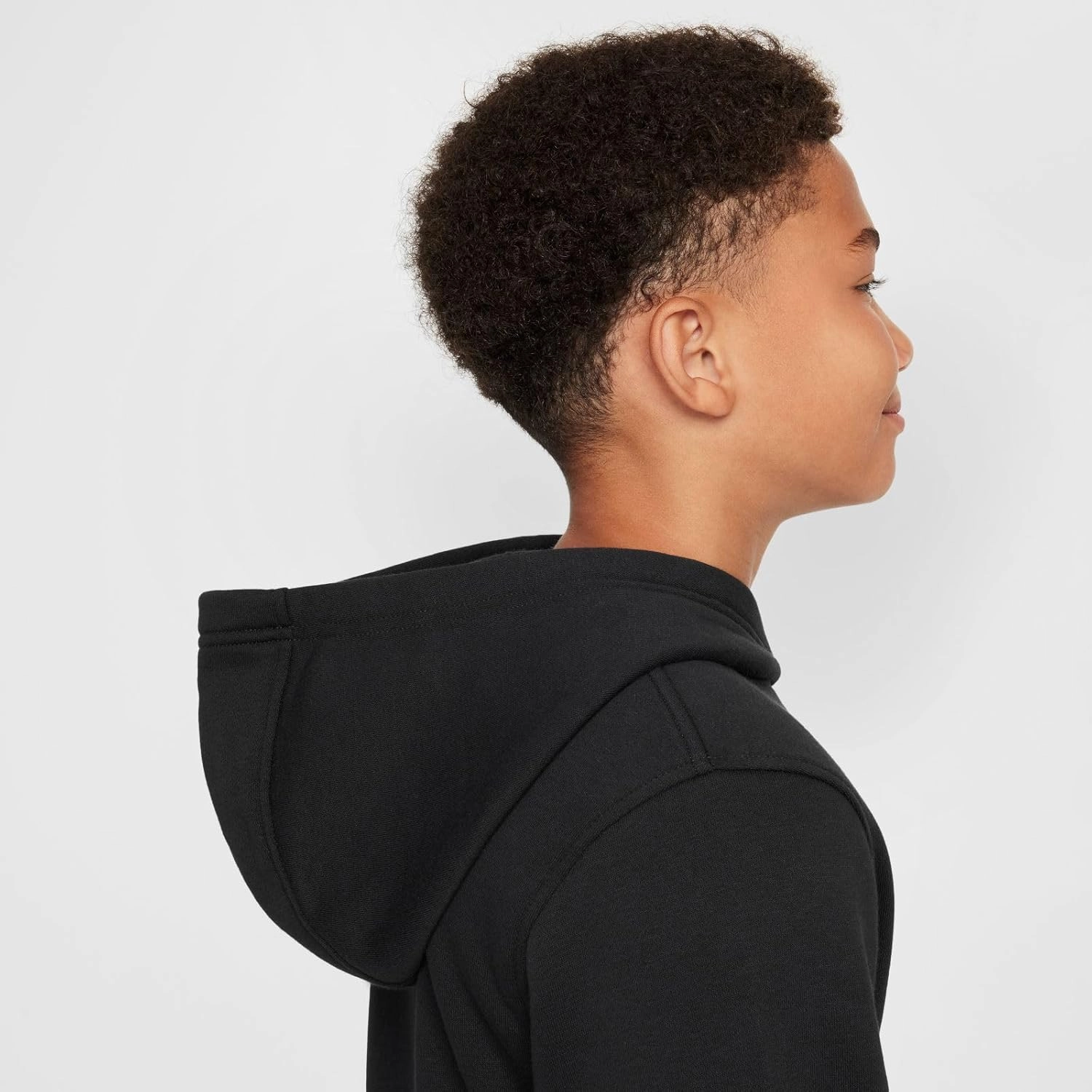 Nike Sportswear Club Fleece Big Kids' Hoodie (HQ0977-010, Black/Metallic Gold)