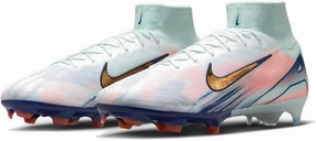 Nike Superfly 10 Elite Mercurial Dream Speed FG High-Top Soccer Cleats (FZ1385-300, Barely Green/Crimson Pulse/Metallic Gold Coin)