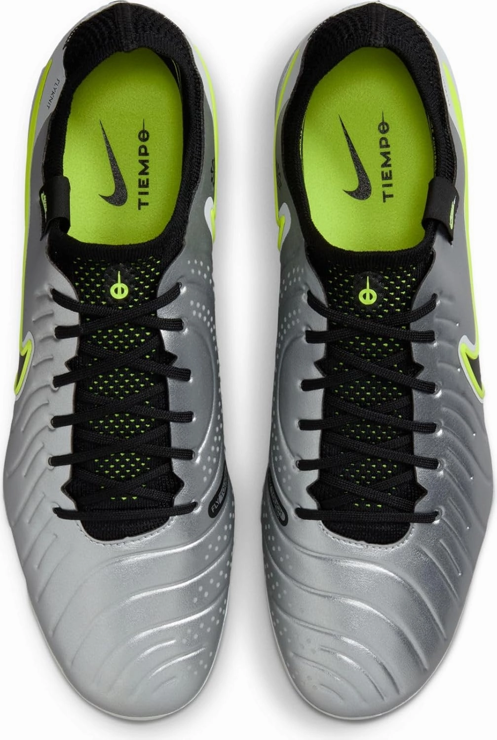 Nike Tiempo Legend 10 Elite Artificial-Grass Soccer Cleats (DV4330-001, Metallic Silver/Volt/Black)