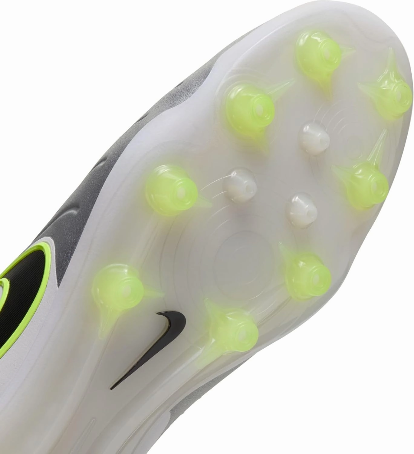 Nike Tiempo Legend 10 Elite Artificial-Grass Soccer Cleats (DV4330-001, Metallic Silver/Volt/Black)