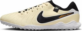Nike Tiempo Legend 10 Pro Turf Low-Top Soccer Shoes (DV4336-700, Lemonade/Metallic Gold Coin/Black) Size 6