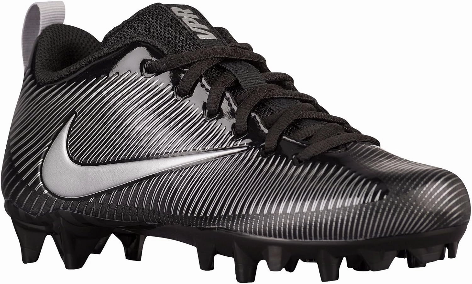 Nike Vapor Strike 5 TD Mens Football Cleat (9 D(M) US, Black/Black/Metallic Silver)