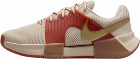 Nike Zoom GP Challenge 1 Premium Women's Hard Court Tennis Shoes (FQ3164-103, Sanddrift/Rust Factor/Gum Medium Brown/Metallic Gold) Size 7.5