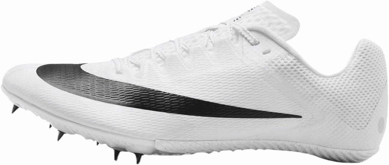 Nike Zoom Rival Track & Field Sprinting Spikes (FZ9663-100, White/Metallic Silver/Black) Size 7