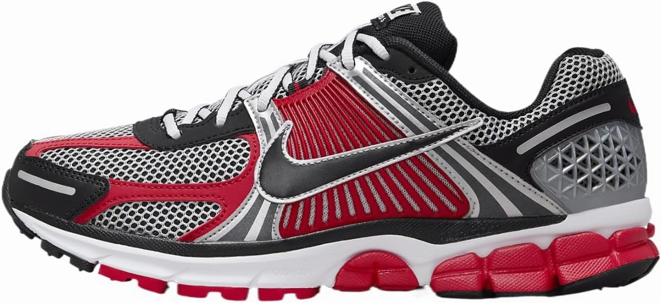 Nike Zoom Vomero 5 Men's Shoes (HV0926-095, Metallic Silver/University Red/White/Black) Size 9
