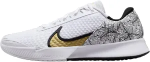 NikeCourt Vapor Pro 2 Men's Hard Court Tennis Shoes (FZ8227-100, White/Black/Metallic Gold) Size 8