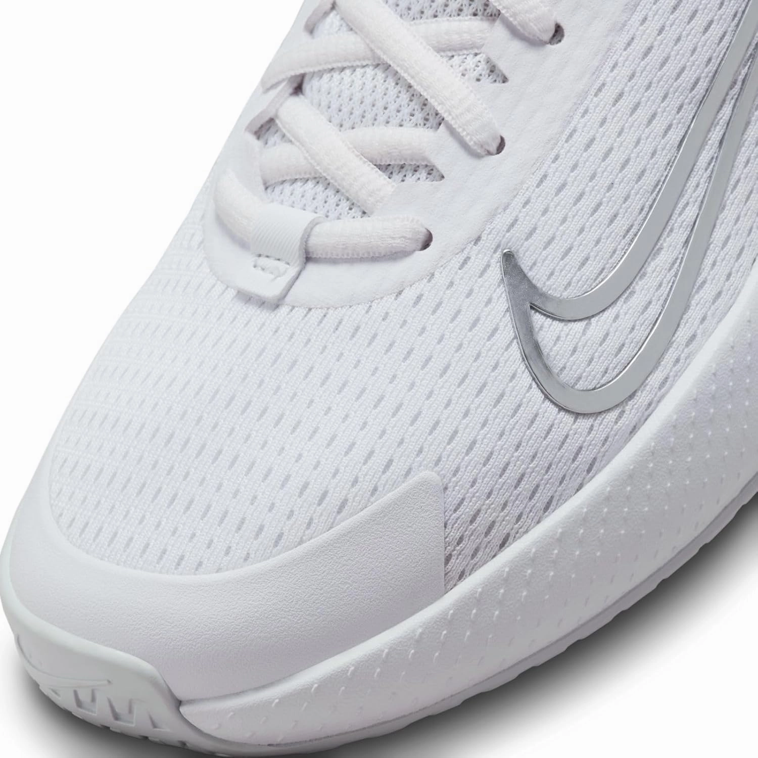 NikeCourt Vapor Lite 2 Women's Hard Court Tennis Shoes (DV2019-101, White/Metallic Silver-Pure Platinum)