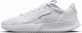 NikeCourt Vapor Lite 2 Women's Hard Court Tennis Shoes (DV2019-101, White/Metallic Silver-Pure Platinum)
