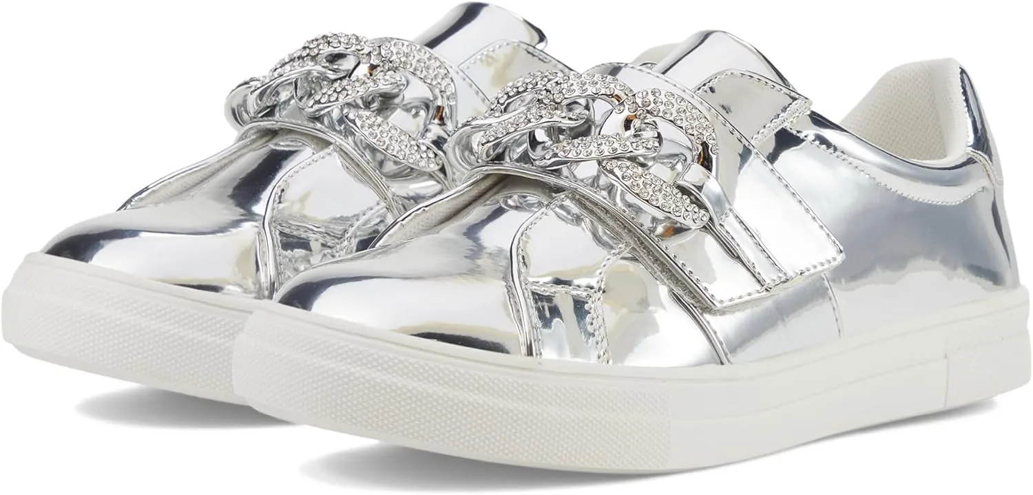NINA Girl's Emaleigh (Toddler/Little Kid/Big Kid) Silver Metallic 4 Big Kid M