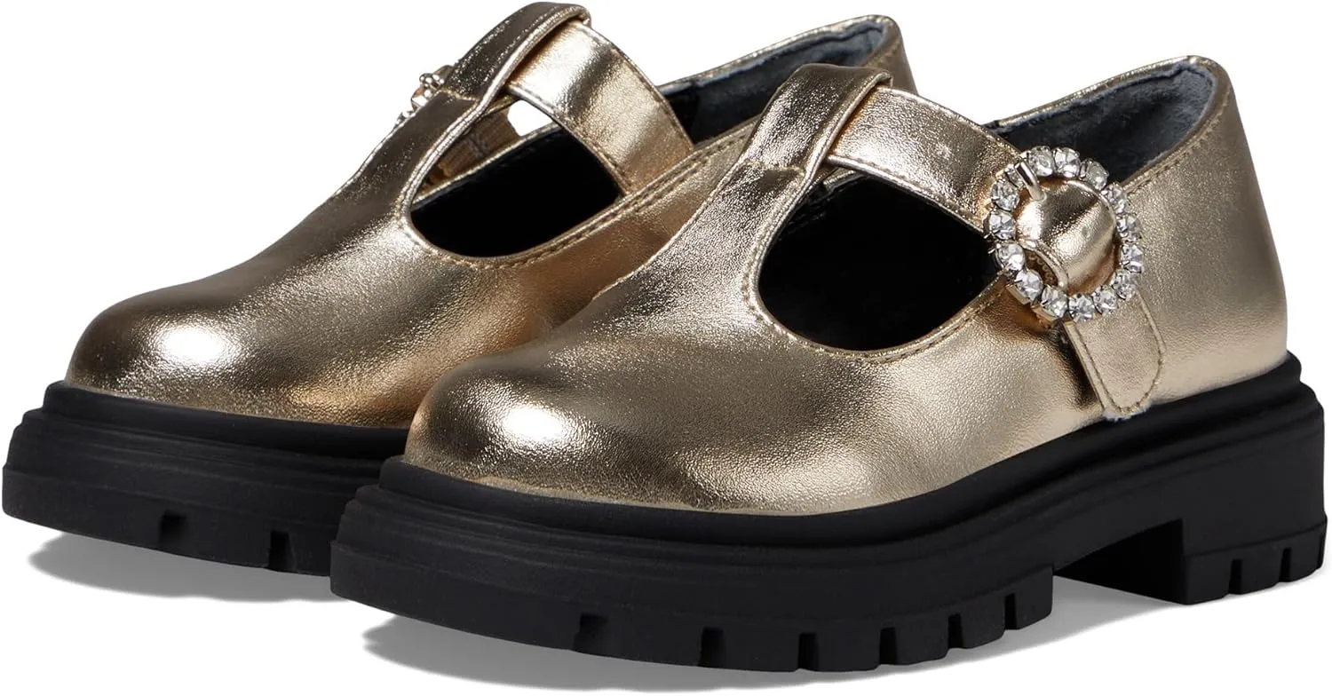 NINA Girl's Stassi (Toddler/Little Kid/Big Kid) Light Gold Metallic 2 Little Kid M