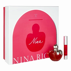 Nina Ricci Nina 2PCS Gift Set - 50ML EDT Spray   2.5G Pink Lipstick (Women)