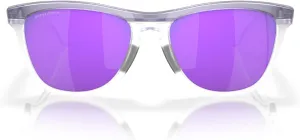 Oakley OO9289 Frogskins Hybrid Round Sunglasses, Matte Transparent Lilac/Clear/Prizm Violet, 55 mm