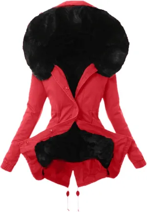 OIOLOYJM 2023 Fall Fashion Winter Coat for Women Warm Hooded Outerwear Thick Padded Jacket Loose Fleece Oversized Faux Fur Hooded Coats