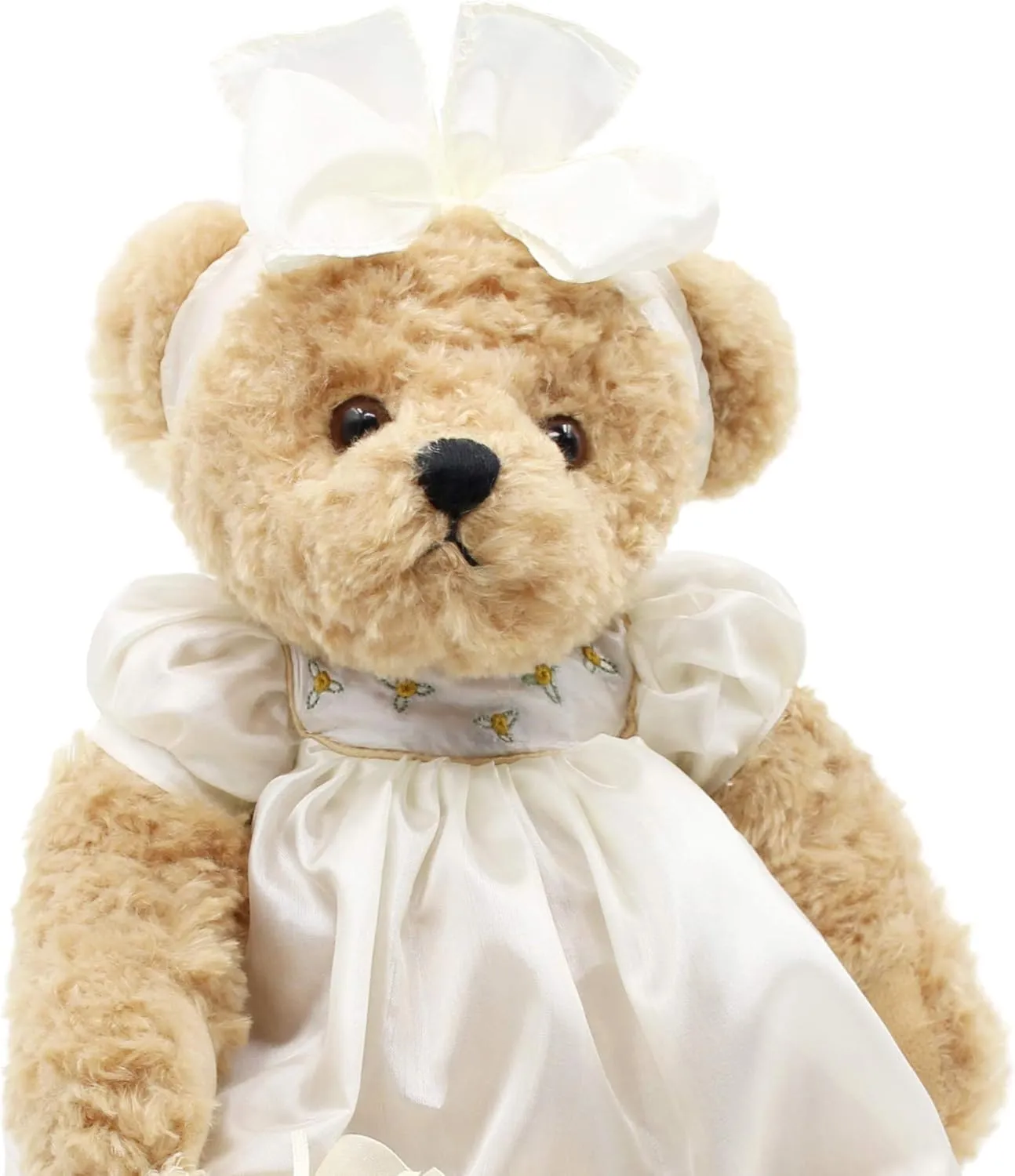 oitscute Teddy Bears Baby Cute Soft Plush Stuffed Animal Toy for Girl Women 16" (White Lace)