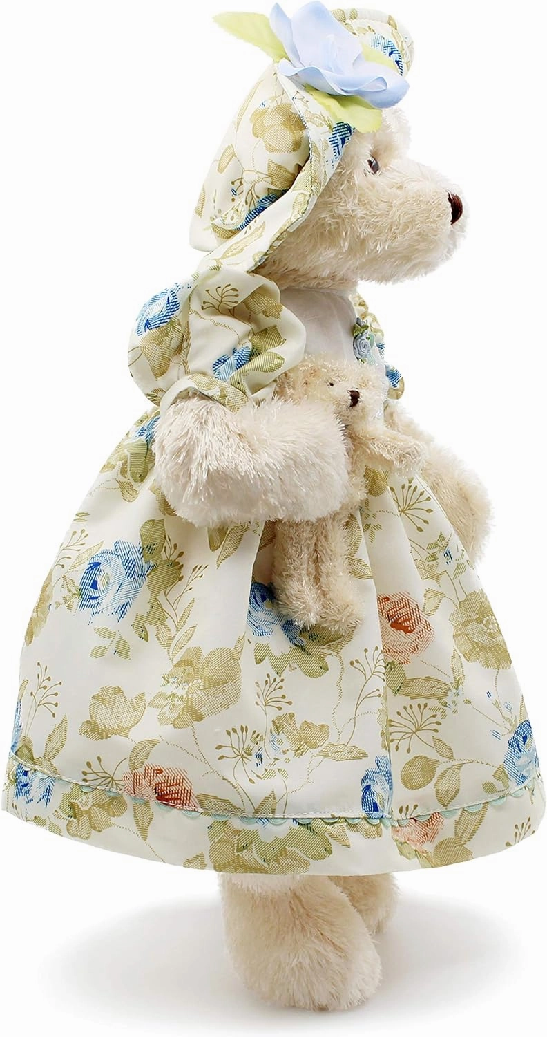 oitscute Teddy Bears Baby Cute Soft Plush Stuffed Animal Toy for Girl Women 16" (Green Flower)