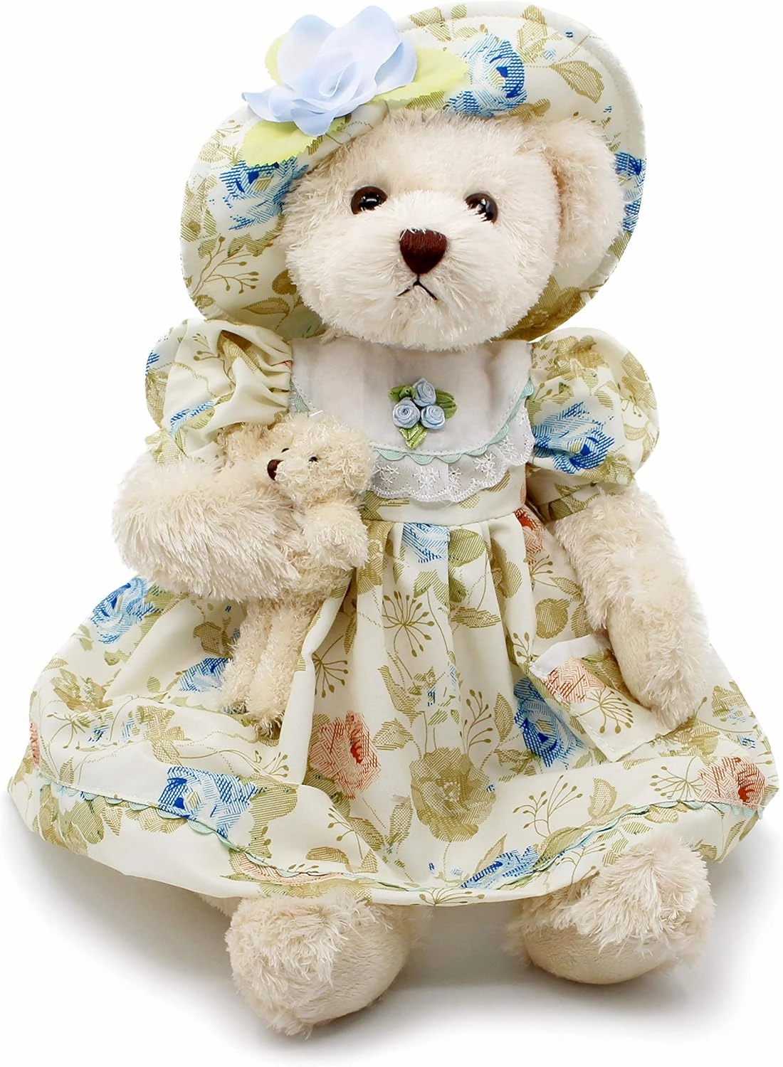 oitscute Teddy Bears Baby Cute Soft Plush Stuffed Animal Toy for Girl Women 16" (Green Flower)