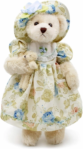 oitscute Teddy Bears Baby Cute Soft Plush Stuffed Animal Toy for Girl Women 16" (Green Flower)