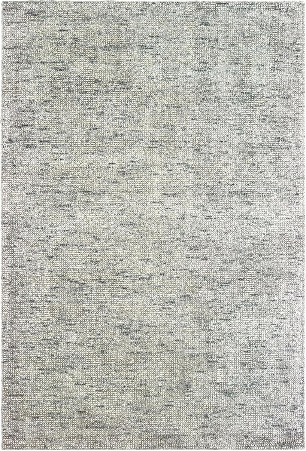 Oriental Weavers Lucent Hand-Made Wool Blend Area Rug - 45905-6' x 9' - in Solid Grey - Modern Style, Hand-Made Wool and Viscose Rugs, Dining, Living Room Rug