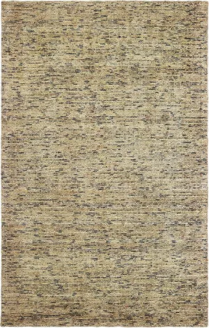 Oriental Weavers Lucent Hand-Made Wool Blend Area Rug - 45906-6' x 9' - in Gold/Green - Modern Style, Hand-Made Wool and Viscose Rugs, Dining, Living Room Rug