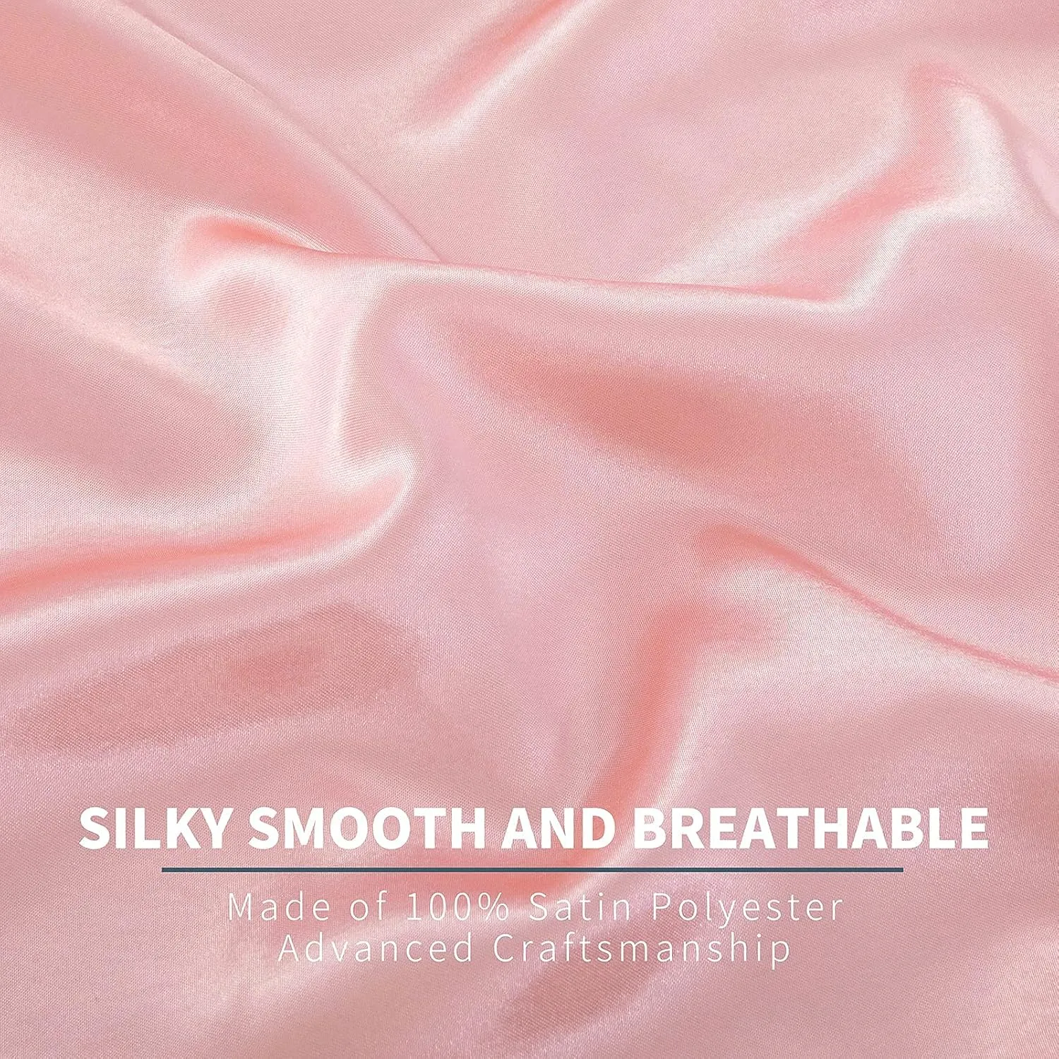 P Pothuiny 6 Pieces Full Satin Sheets Luxury Silky Blush Pink Satin Bedding Sheet Set, 1 Deep Pocket Fitted Sheet   1 Flat Sheet   4 Pillow Cases