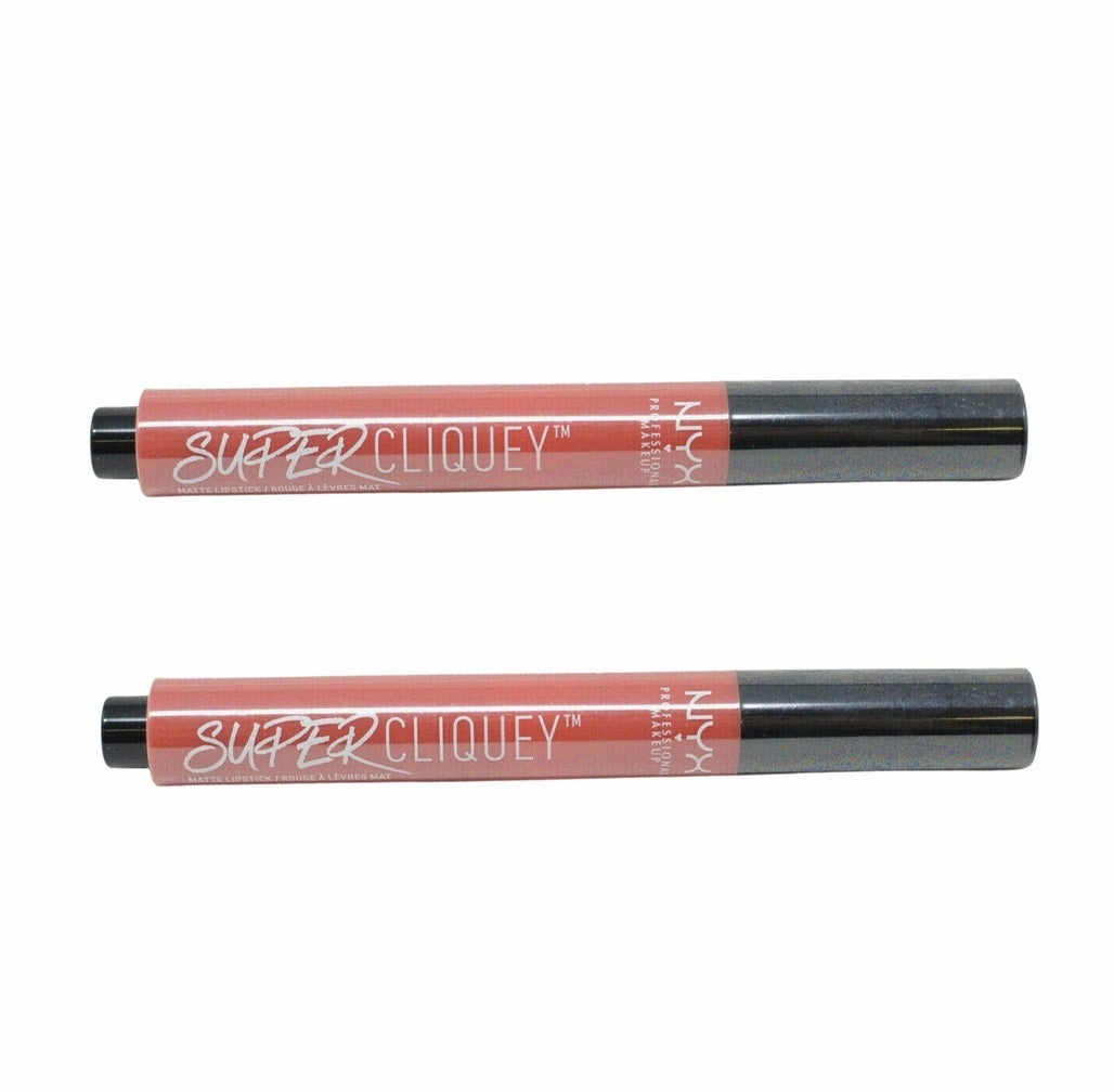 Pack of 2 NYX Super Cliquey Matte Lipstick, Oh So Pretty SCLS02
