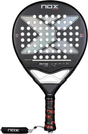 Padel Racket AT10 Pro Cup Hard by Agustin Tapia 2025 | Elite Teardrop Pala Padel | EV50 Core & Fiberglass Silver Face | Smart Strap & Anti-Vibration System | Photochromic Paint Racket Power