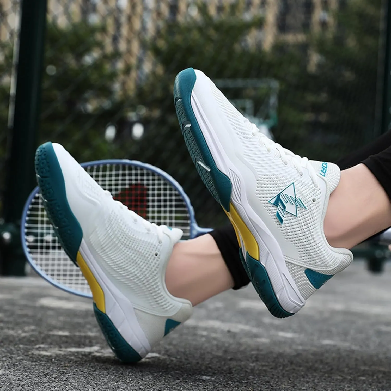 Pickleball Shoes for Mens Tennis Sneakers Racquetball Athletic Shoes Comfortable Lightweight Badminton Trainers