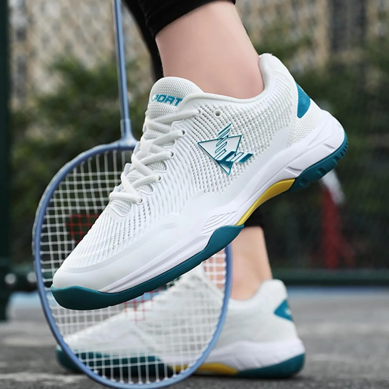 Pickleball Shoes for Mens Tennis Sneakers Racquetball Athletic Shoes Comfortable Lightweight Badminton Trainers