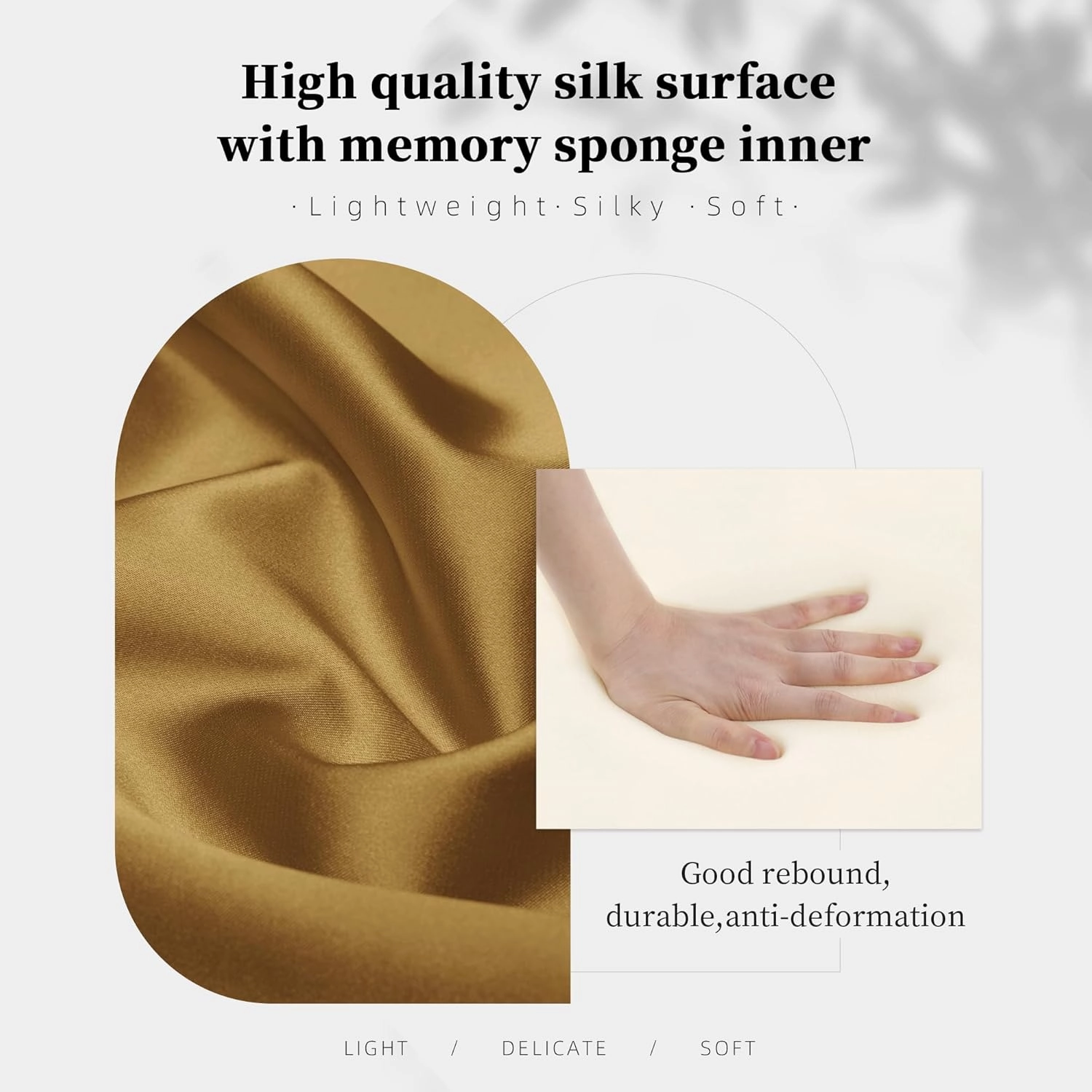 Pillow Insert for Picotin 18, Memory Foam Bag Pillow for Luxury Bag, Satin Soft Surface, Lightweight Shaper for Women Purse (Biscuit, PC18)