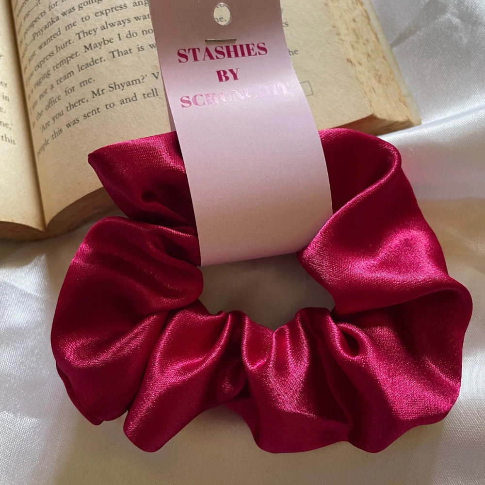 Pink Zipper Scrunchie