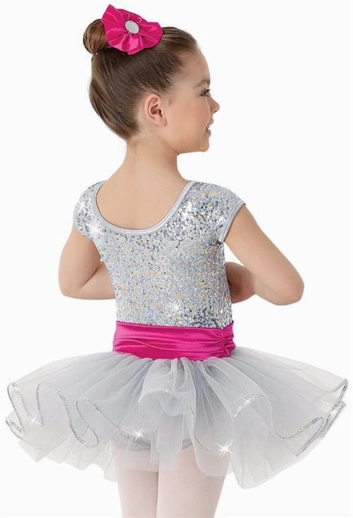 Pre-Owned Costume Weissman  8769 Int Child Silver Dress Ballet Sequin