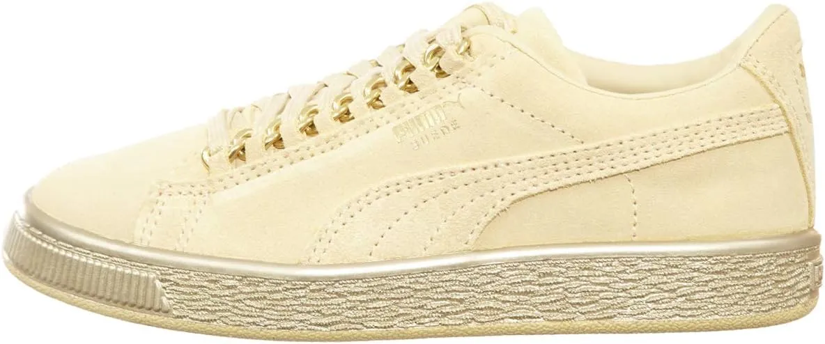 PUMA Kids Suede Classic x Chain (Little Kid/Big Kid) Reed Yellow/Metallic Gold 12.5 Little Kid