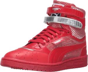 PUMA unisex adult Ferrari R-cat Mid Sneaker, Puma Black-puma White-puma Black, 5 US