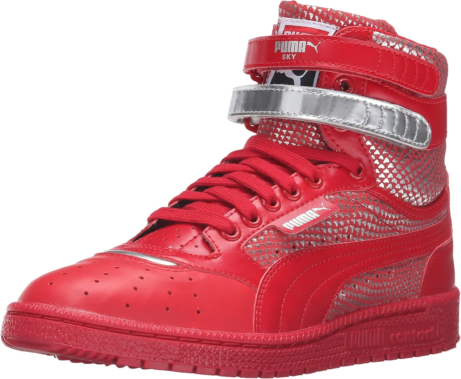 PUMA unisex adult Ferrari R-cat Mid Sneaker, Puma Black-puma White-puma Black, 5 US
