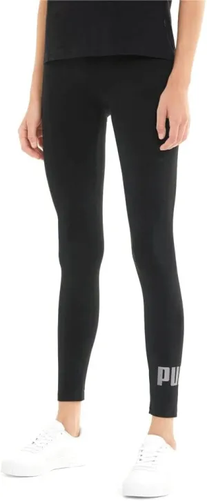 PUMA Women's Essentials Metallic Leggings L Black-Silver