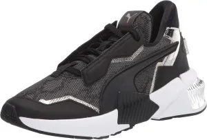 PUMA Women's Provoke XT Cross Trainer Sneaker Black-Metallic Silver, 6.5